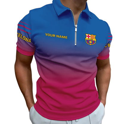 Personalized Barcelona FC 3D Full Printing Set , Barcelona FC Shirt , Barcelona Set , Zipper Polo, Hoodie , Short , Polo , hawaii V18
