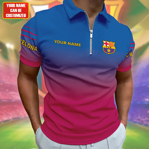 Personalized Barcelona FC 3D Full Printing Set , Barcelona FC Shirt , Barcelona Set , Zipper Polo, Hoodie , Short , Polo , hawaii V18