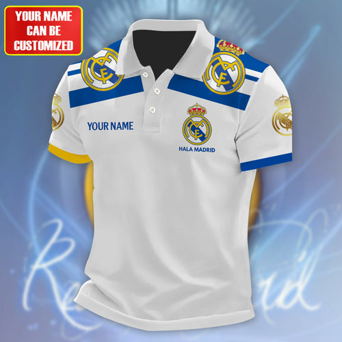 Personalized Real Madrid Q5 3D Full Printing Set , Real Madrid Q5 Shirt , Real Madrid Set , Zipper Polo, Hoodie , Short , Polo , hawaii