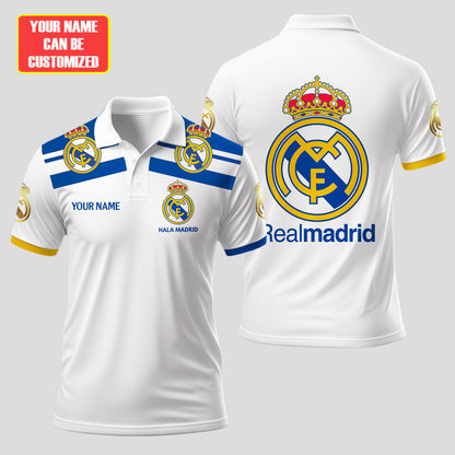 Personalized Real Madrid Q5 3D Full Printing Set , Real Madrid Q5 Shirt , Real Madrid Set , Zipper Polo, Hoodie , Short , Polo , hawaii