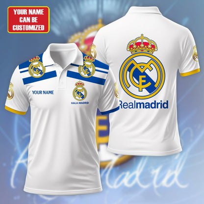 Personalized Real Madrid Q5 3D Full Printing Set , Real Madrid Q5 Shirt , Real Madrid Set , Zipper Polo, Hoodie , Short , Polo , hawaii