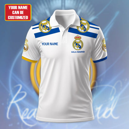 Personalized Real Madrid Q5 3D Full Printing Set , Real Madrid Q5 Shirt , Real Madrid Set , Zipper Polo, Hoodie , Short , Polo , hawaii