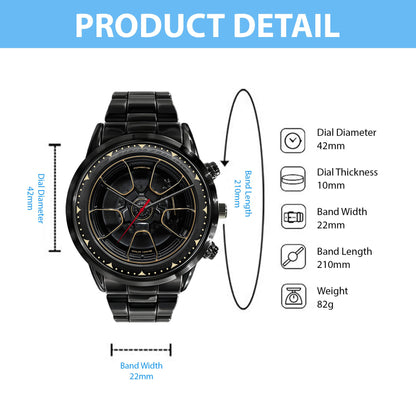 Pors Tire Luxury Stainless Steel Watch