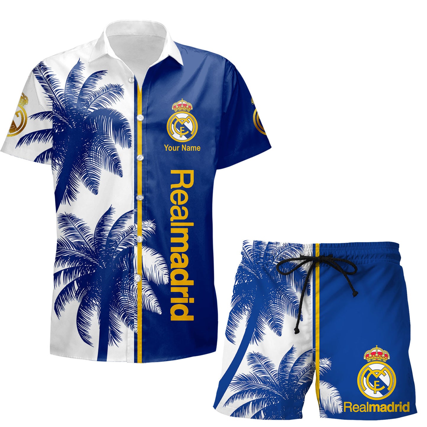Personalized Real Madrid Tropical Hawaii Shirt Beach Short