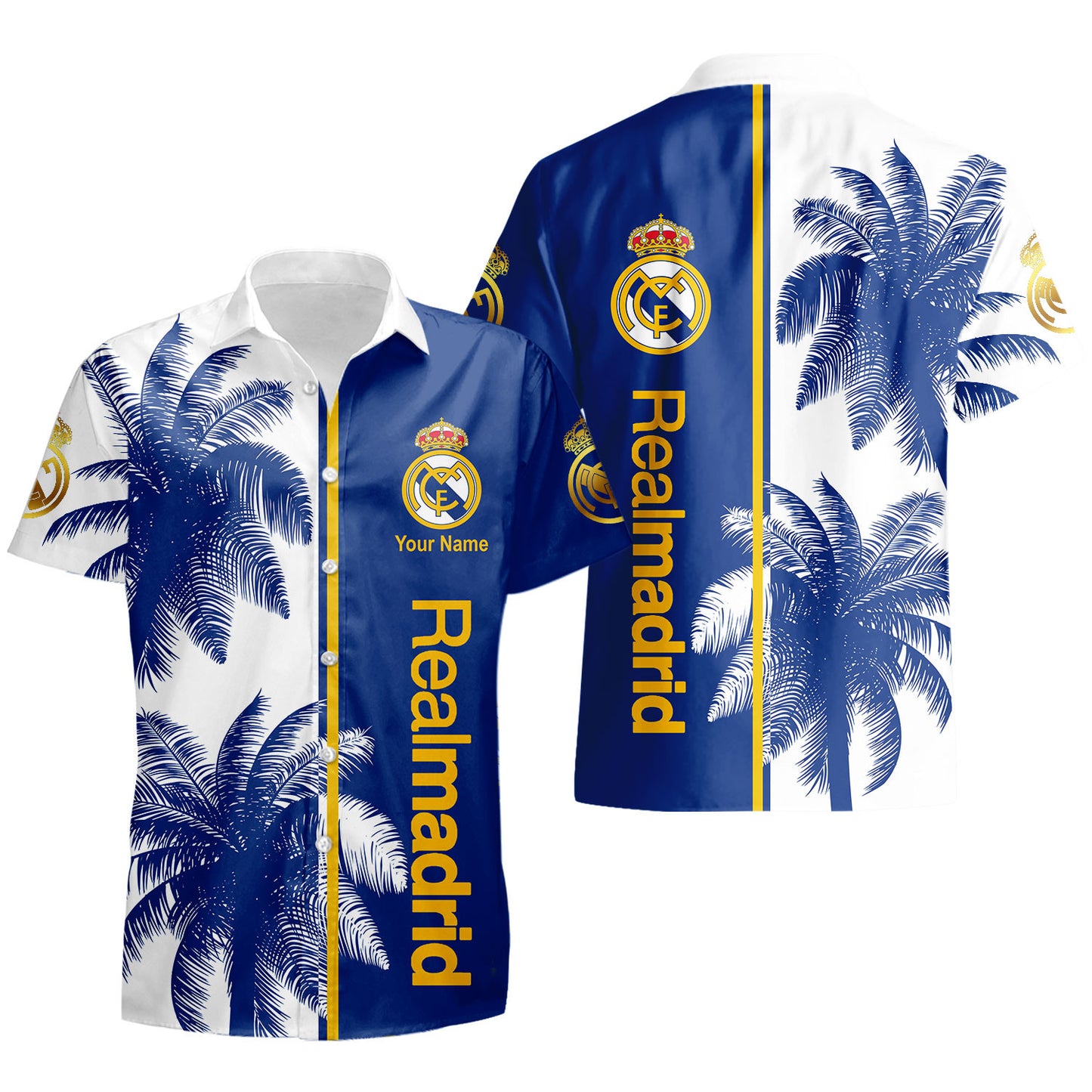 Personalized Real Madrid Tropical Hawaii Shirt Beach Short