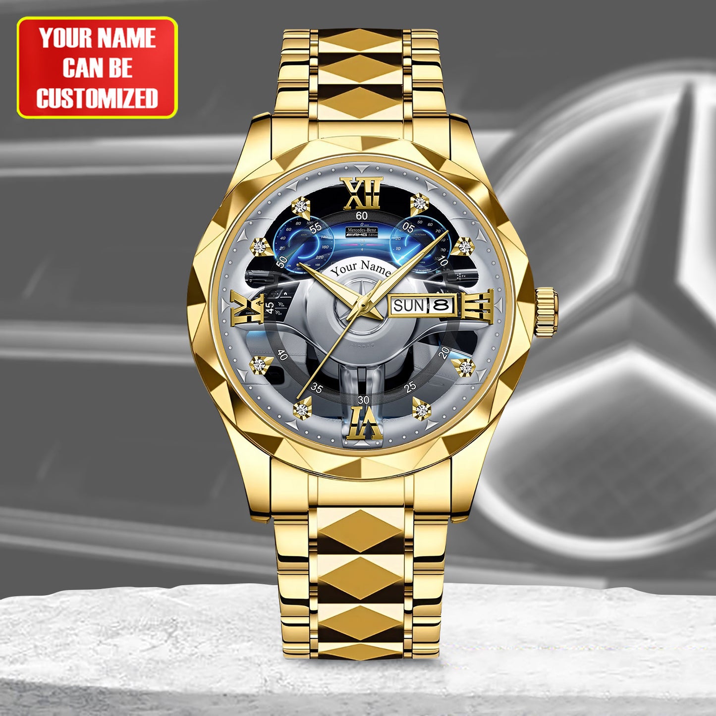 Personalized Merc AMG Line Luxury Alloy Charley Watch