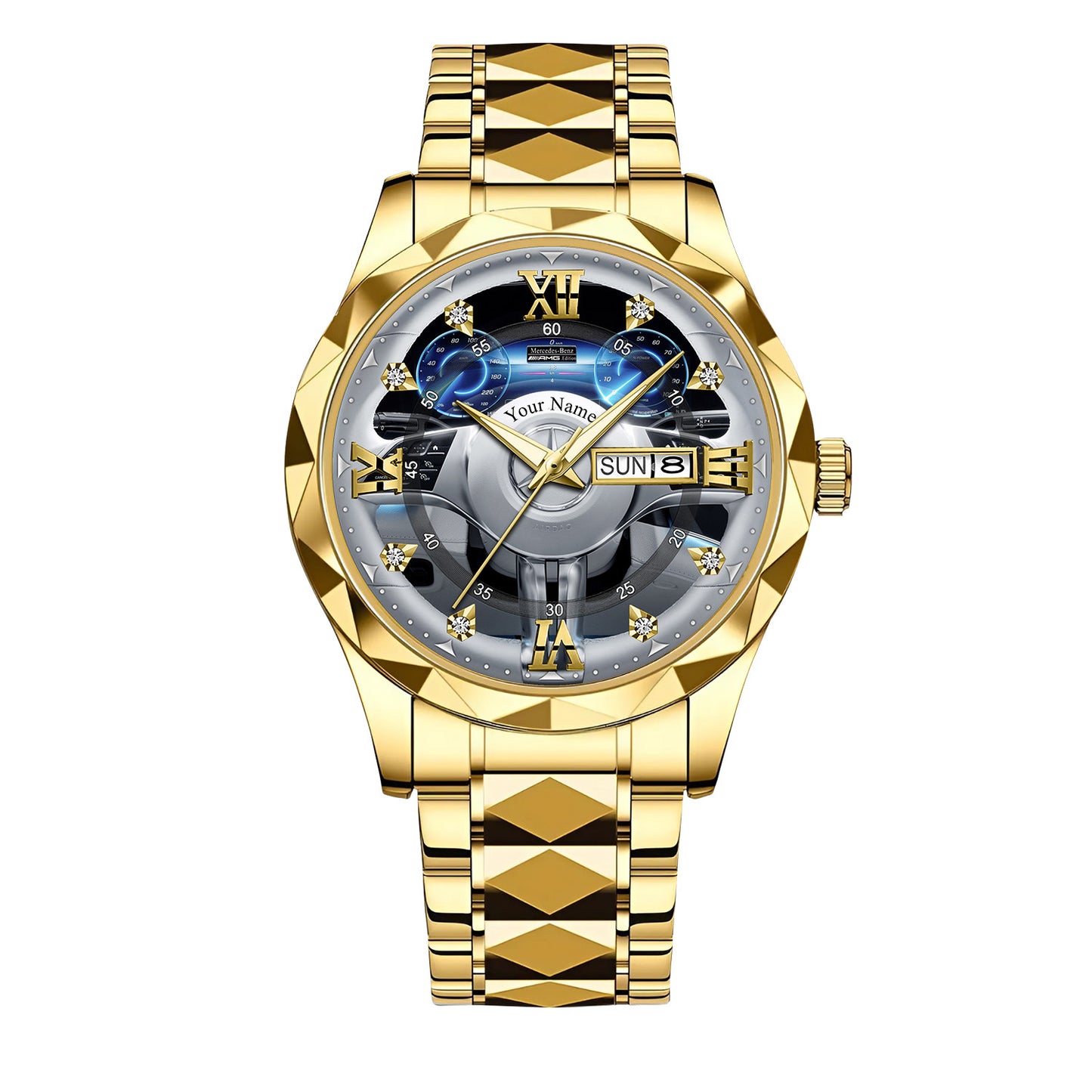 Personalized Merc AMG Line Luxury Alloy Charley Watch