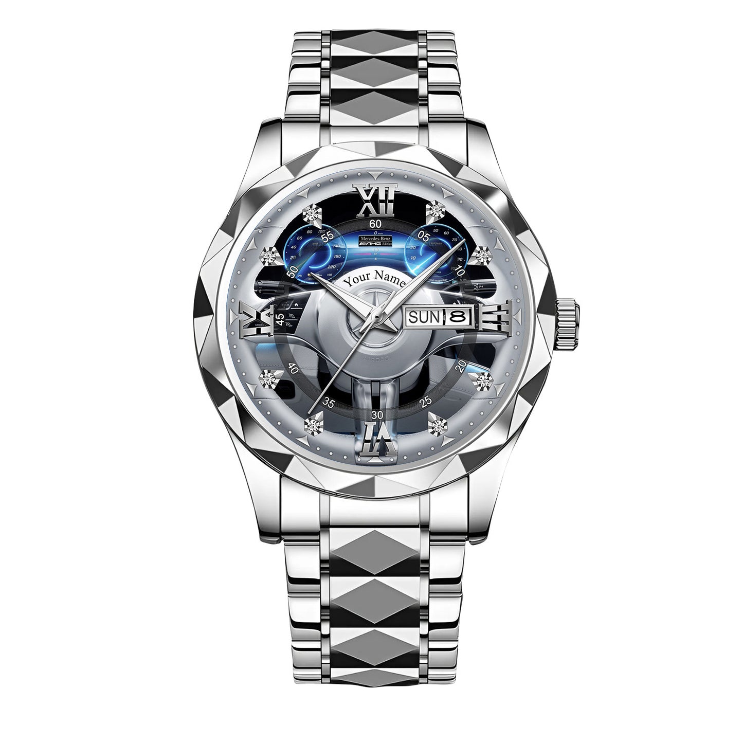Personalized Merc AMG Line Luxury Alloy Charley Watch