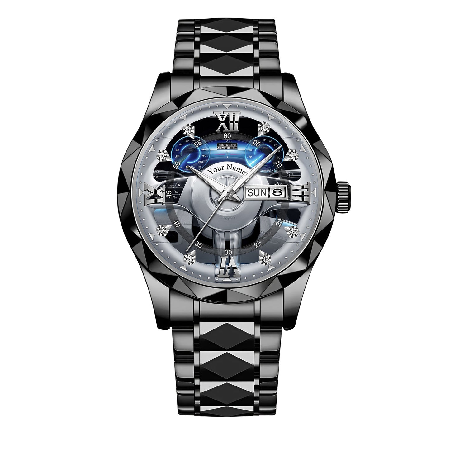 Personalized Merc AMG Line Luxury Alloy Charley Watch