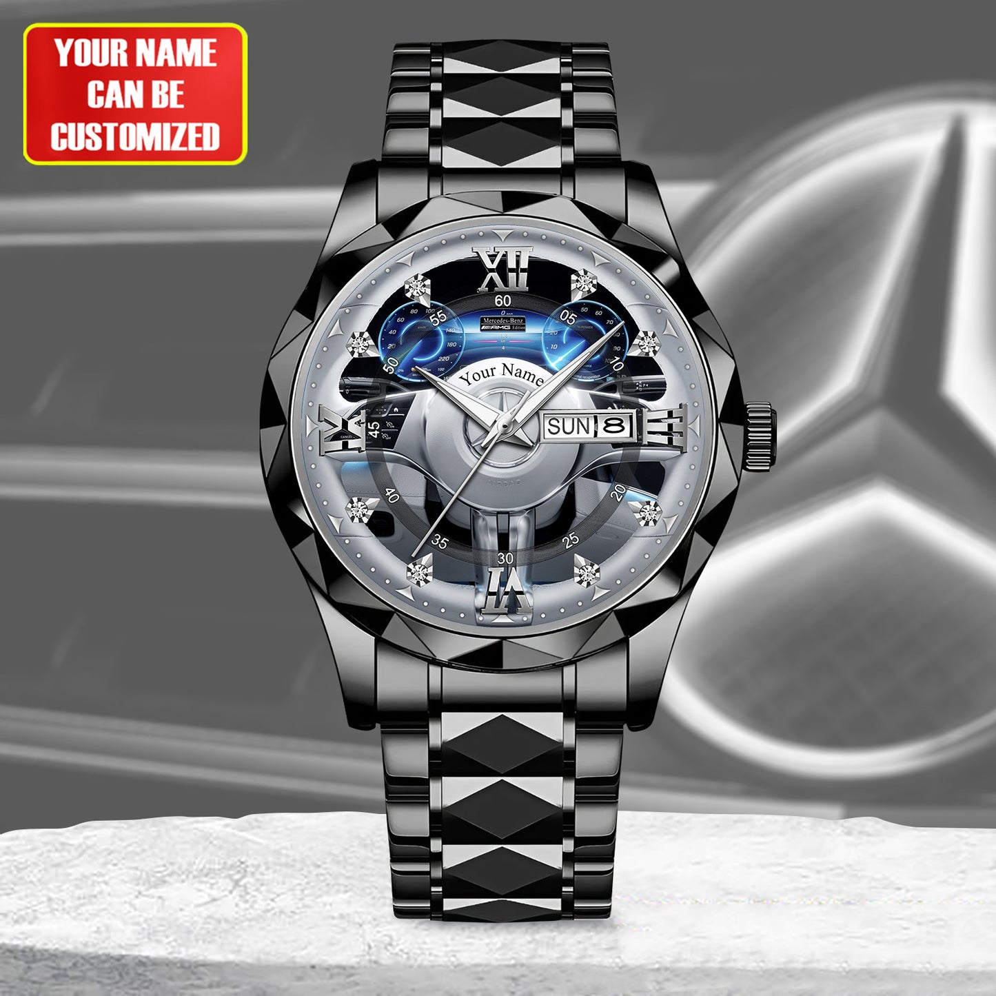 Personalized Merc AMG Line Luxury Alloy Charley Watch