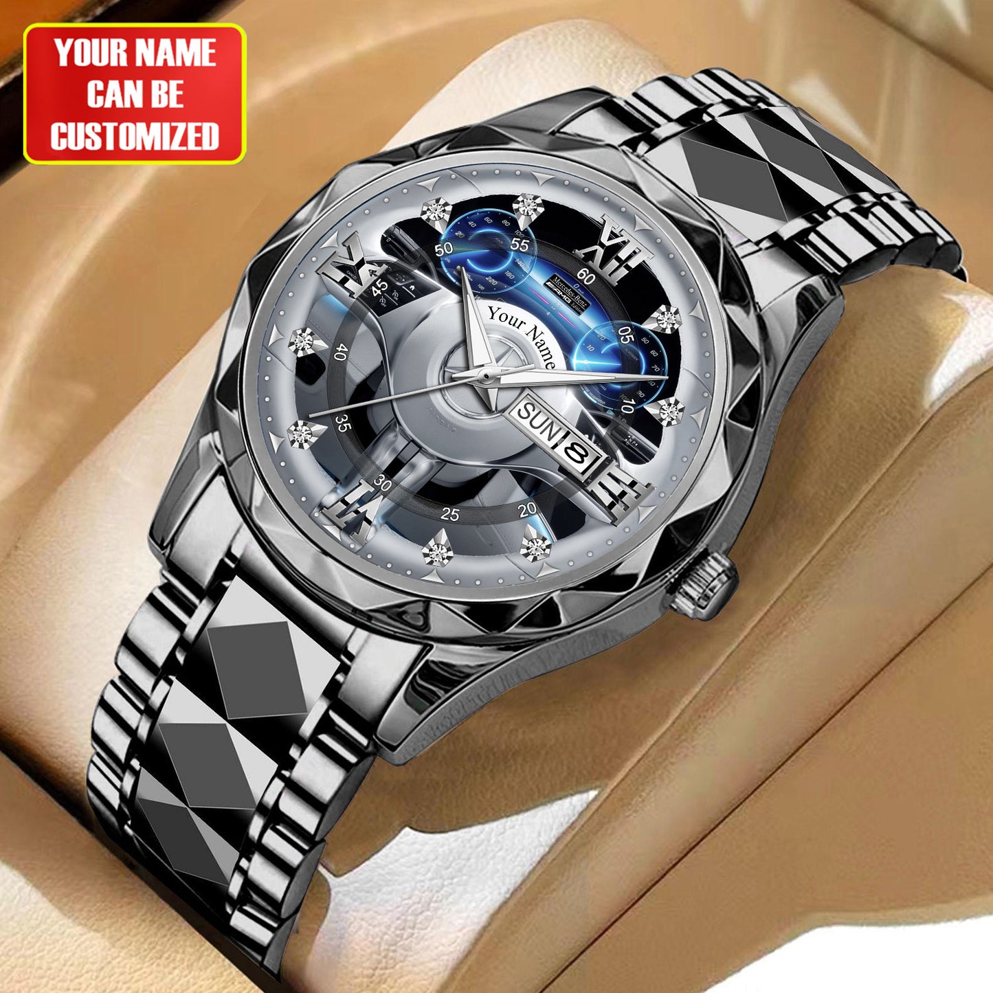 Personalized Merc AMG Line Luxury Alloy Charley Watch