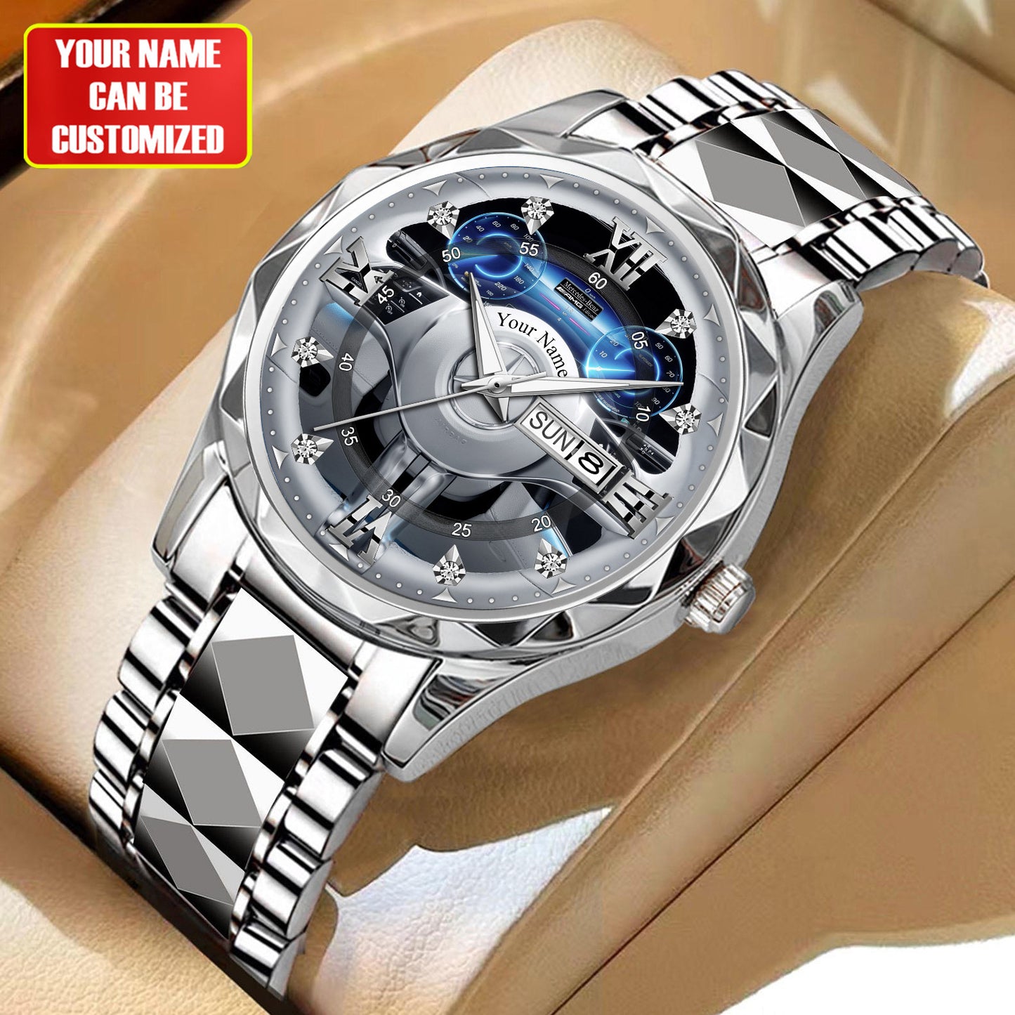 Personalized Merc AMG Line Luxury Alloy Charley Watch