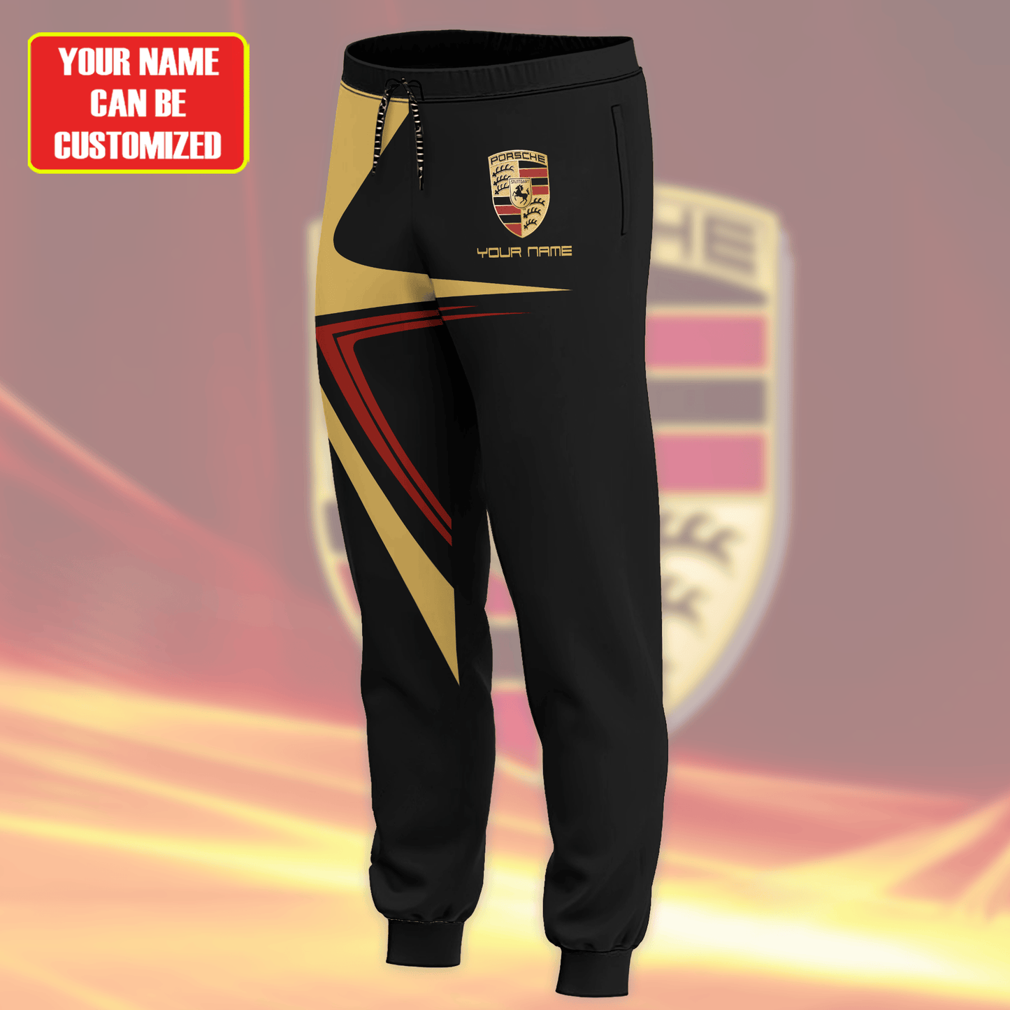 Personalized Pors Sport 3D All over Printed Hoodie and Sweatpants set