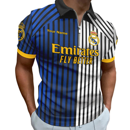 Personalized Real Madrid Q6 3D Full Printing Set , Real Madrid Q6 Shirt , Real Madrid Set , Zipper Polo, Hoodie , Short , Polo , hawaii