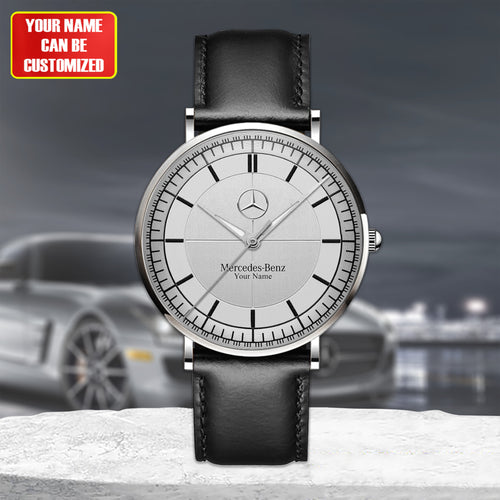 Personalized Merc Raymond Weil Quartz Leather Watch