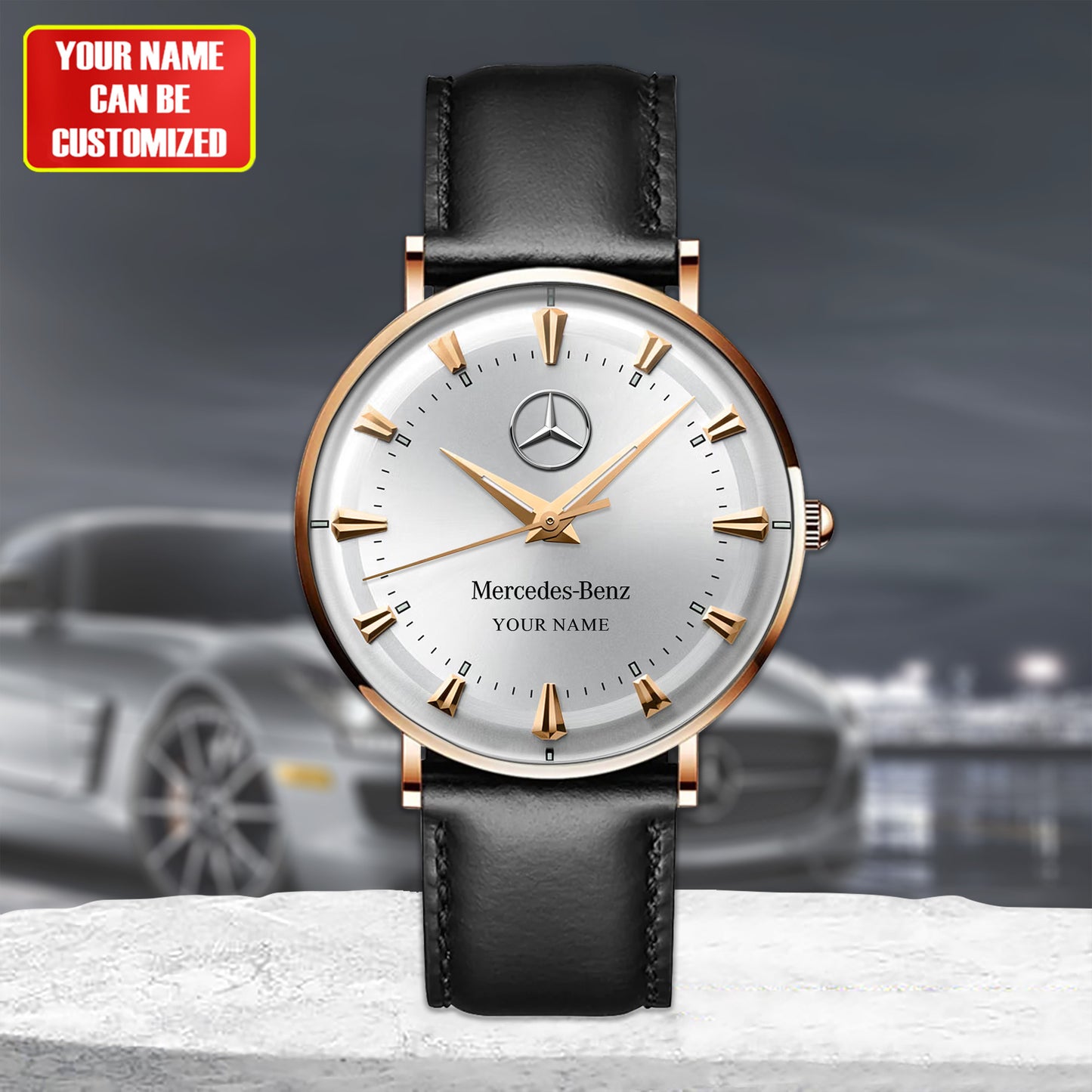 Personalized Merc Bonquest Leather Watch