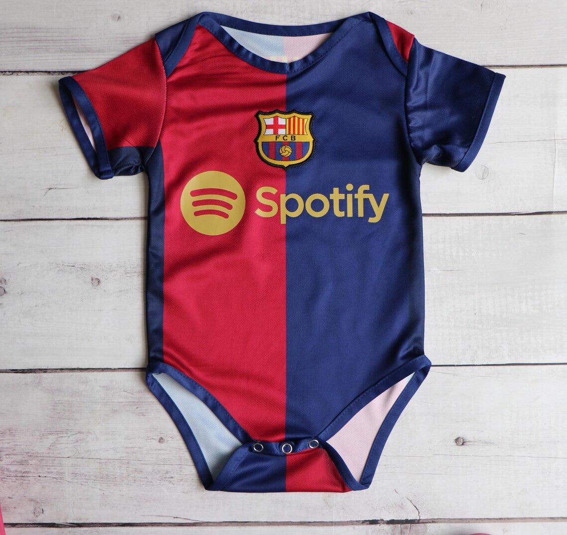 Customized Barca Soccer Jersey , Baby Rib Bodysuit Sizes
