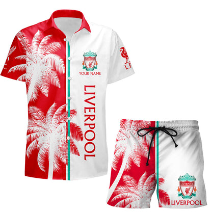 Personalized Liverpool Tropical Hawaii Shirt Beach Short