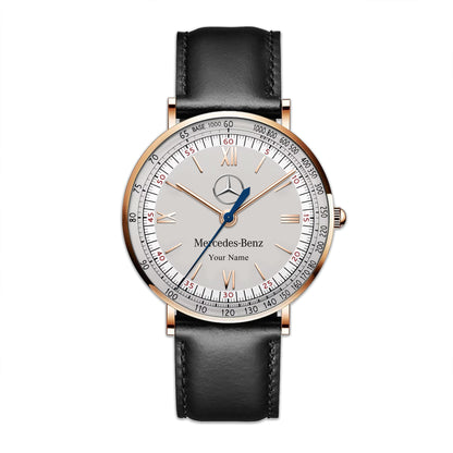 Personalized Merc Vacheron Constantin Quartz Leather Watch Q010704