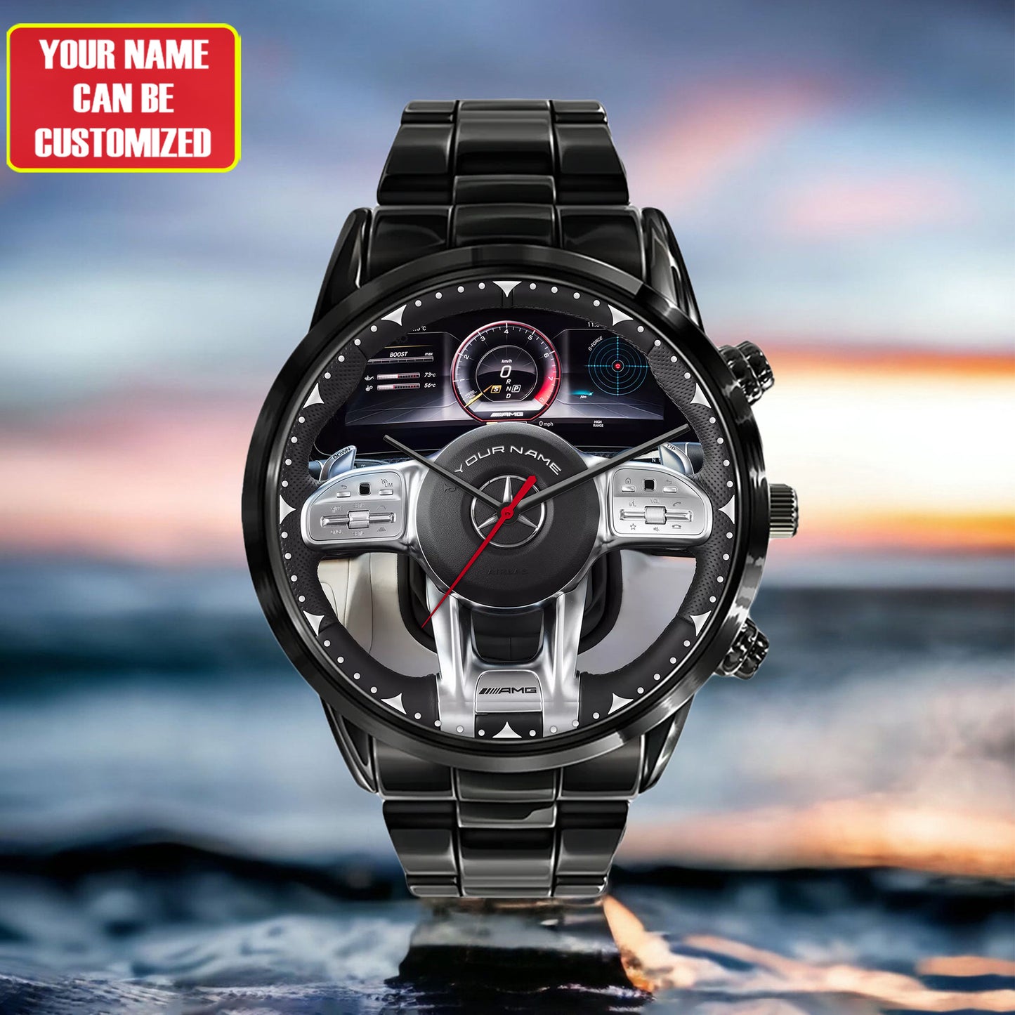Personalized Merc G63 Cockpit Luxury Stainless Steel Watch