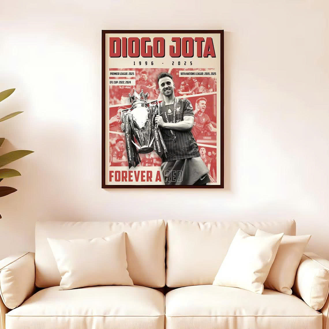 D.J Forever a Red LVP All Over Printed Canvas Poster