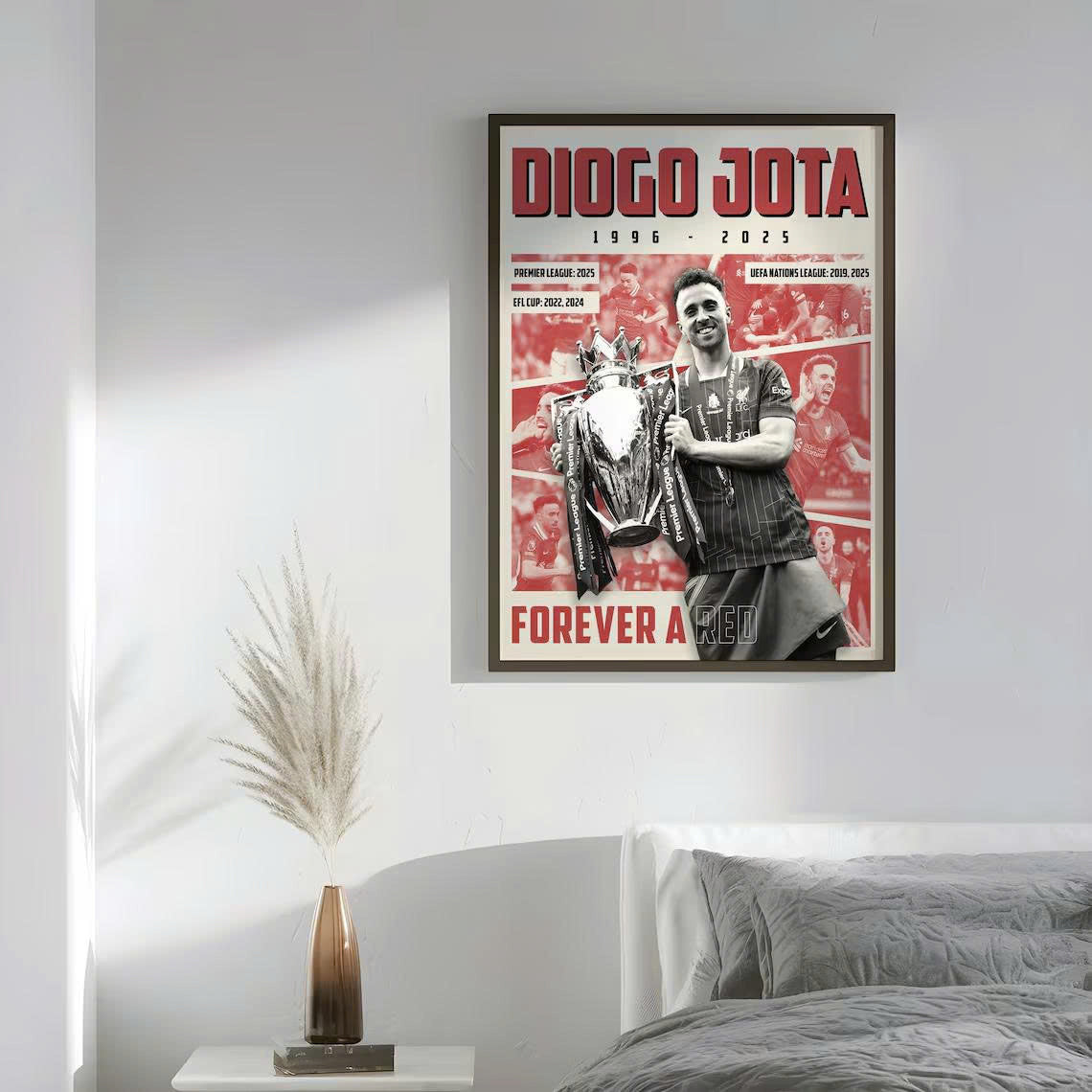 D.J Forever a Red LVP All Over Printed Canvas Poster