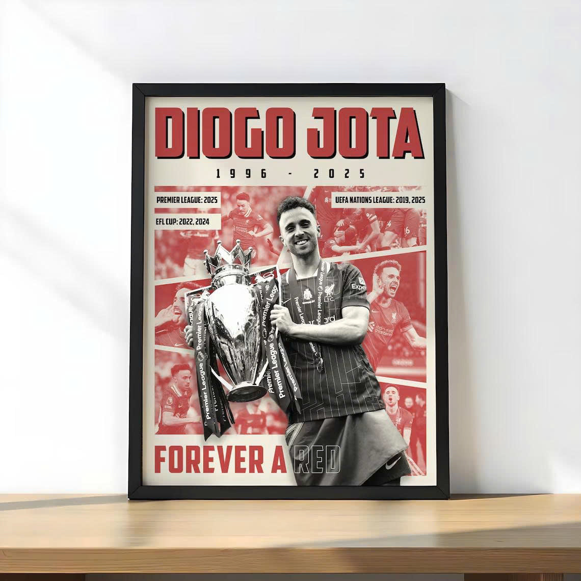 D.J Forever a Red LVP All Over Printed Canvas Poster