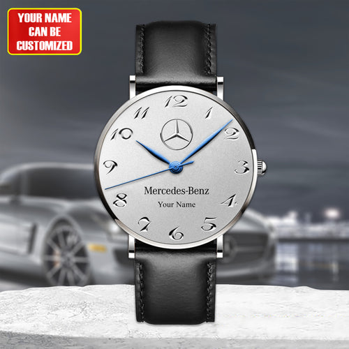 Personalized Merc Master Quartz Leather Watch Q170604