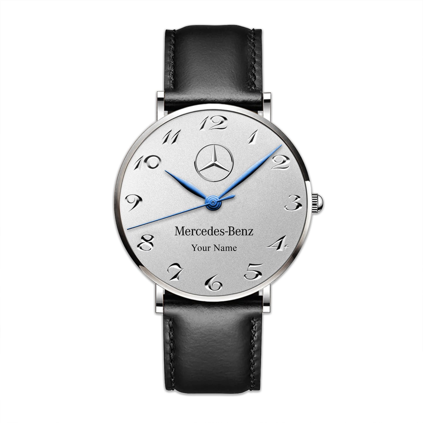Personalized Merc Master Quartz Leather Watch Q170604