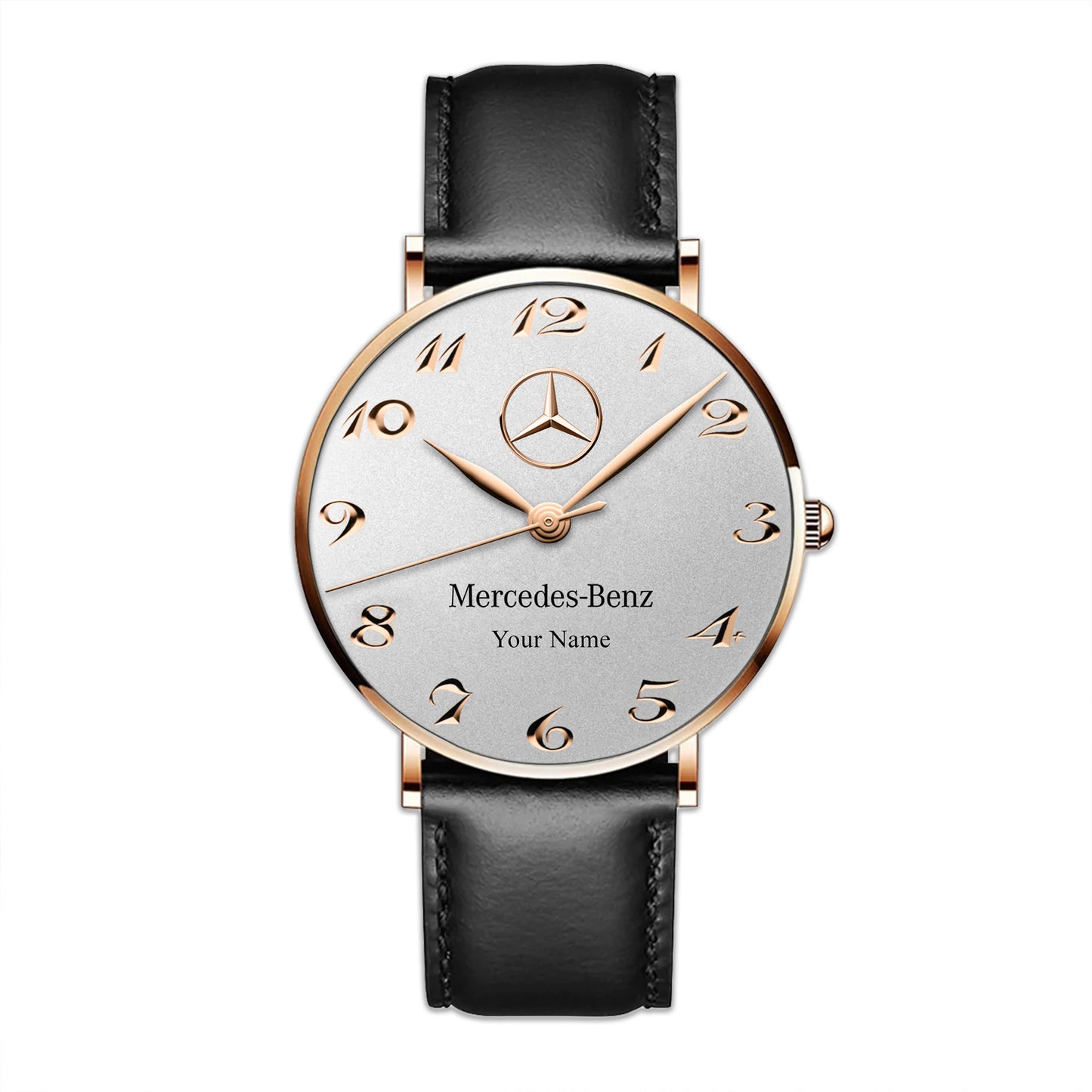 Personalized Merc Master Quartz Leather Watch Q170604