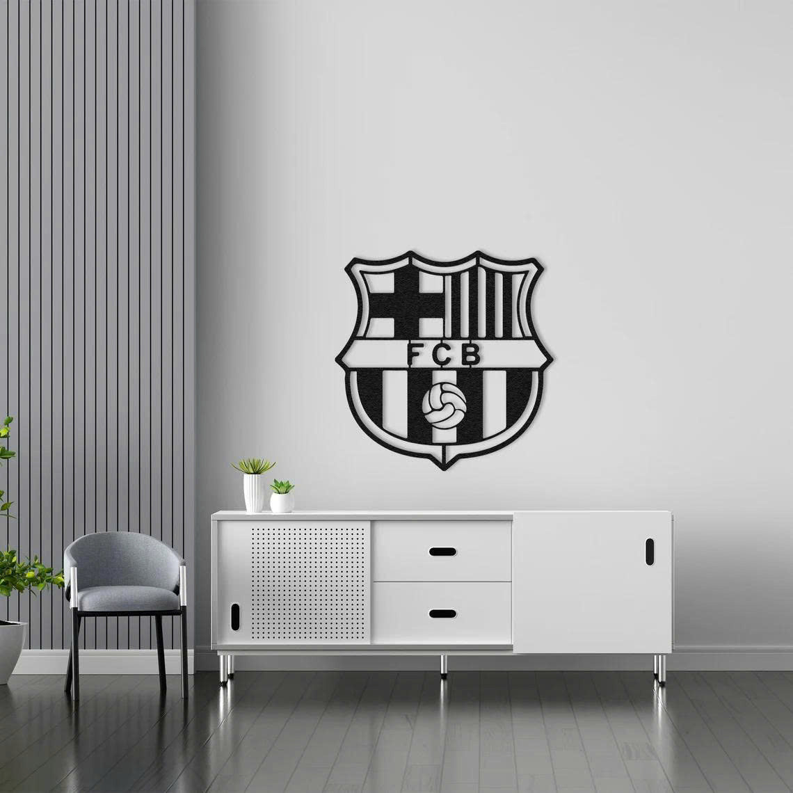 Barca Metal Wall Art, Metal Wall Home Decor , FCB Football Team