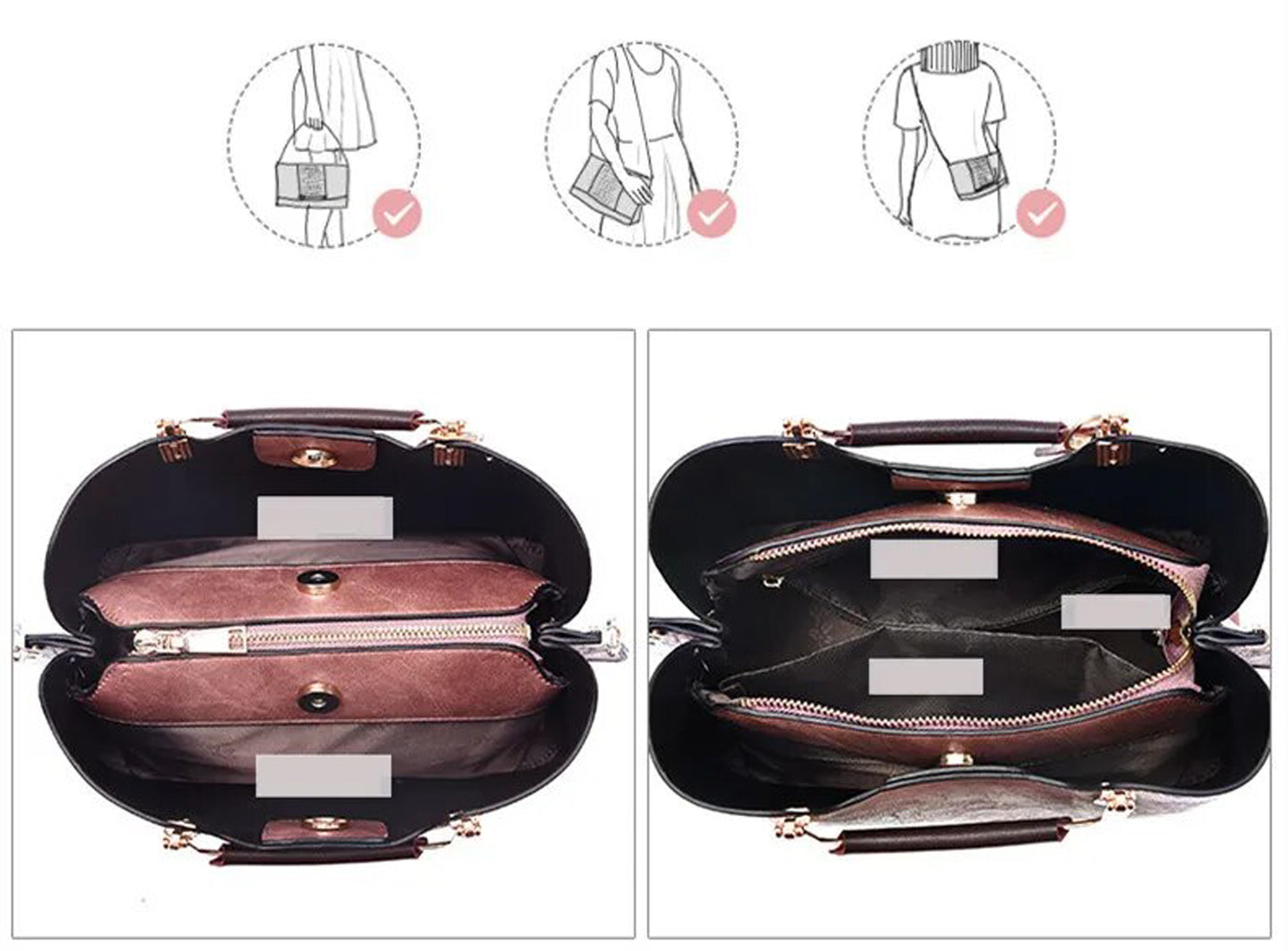 Customized Merc Deluxe Leather Handbag For Women