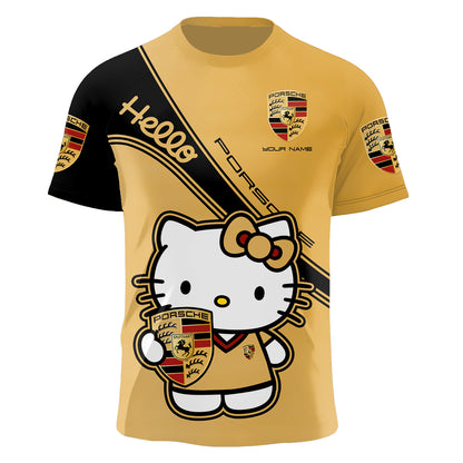 Personalized Hello Porsche All Over Printed Premium Shirt