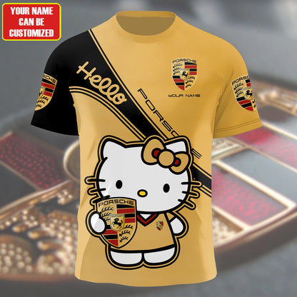 Personalized Hello Porsche All Over Printed Premium Shirt