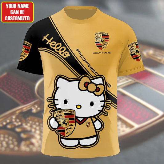 Personalized Hello Porsche All Over Printed Premium Shirt