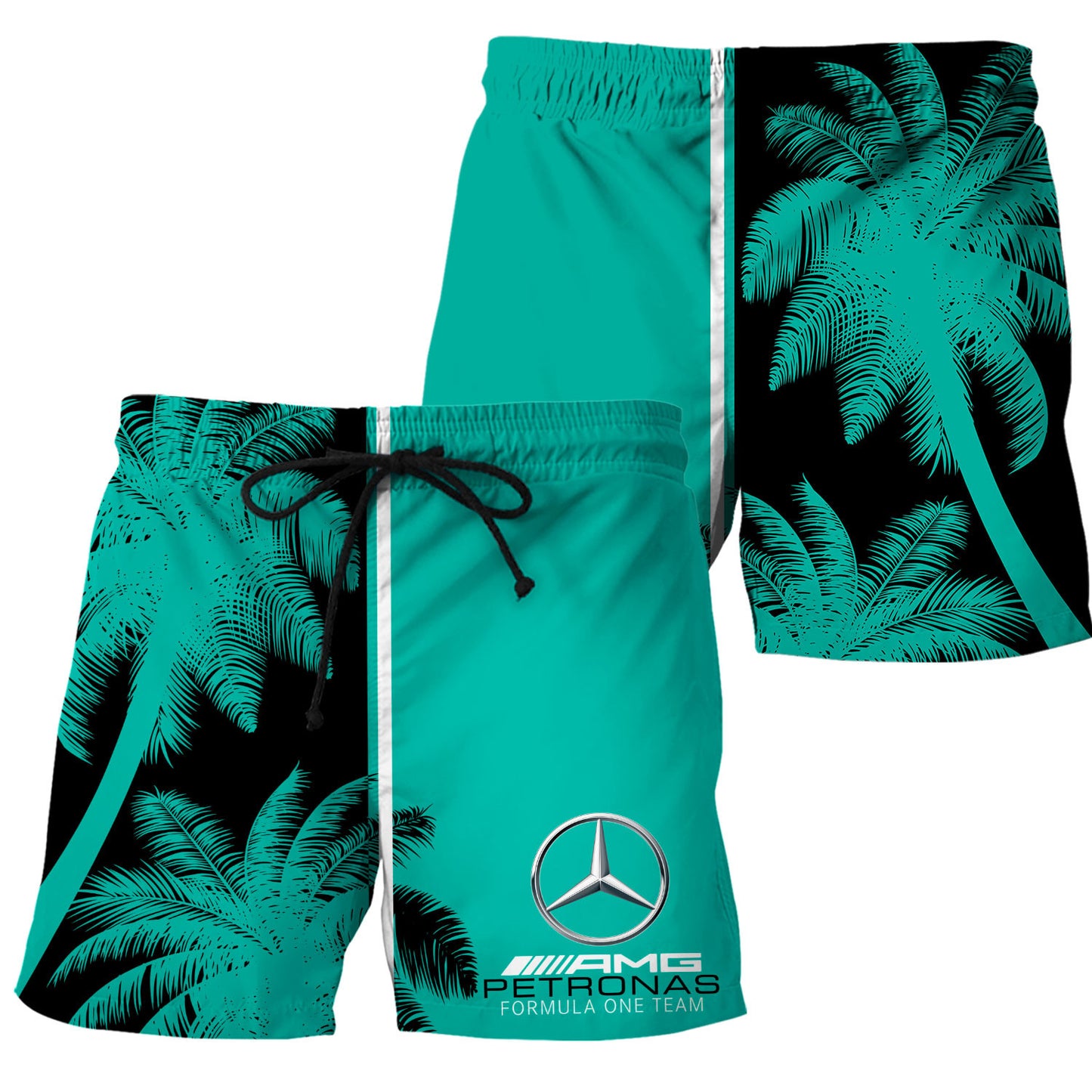Personalized Merc AMG Petronas Tropical Hawaii Shirt Beach Short V15