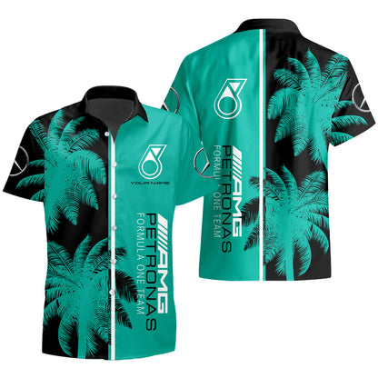 Personalized Merc AMG Petronas Tropical Hawaii Shirt Beach Short V15