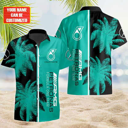 Personalized Merc AMG Petronas Tropical Hawaii Shirt Beach Short V15