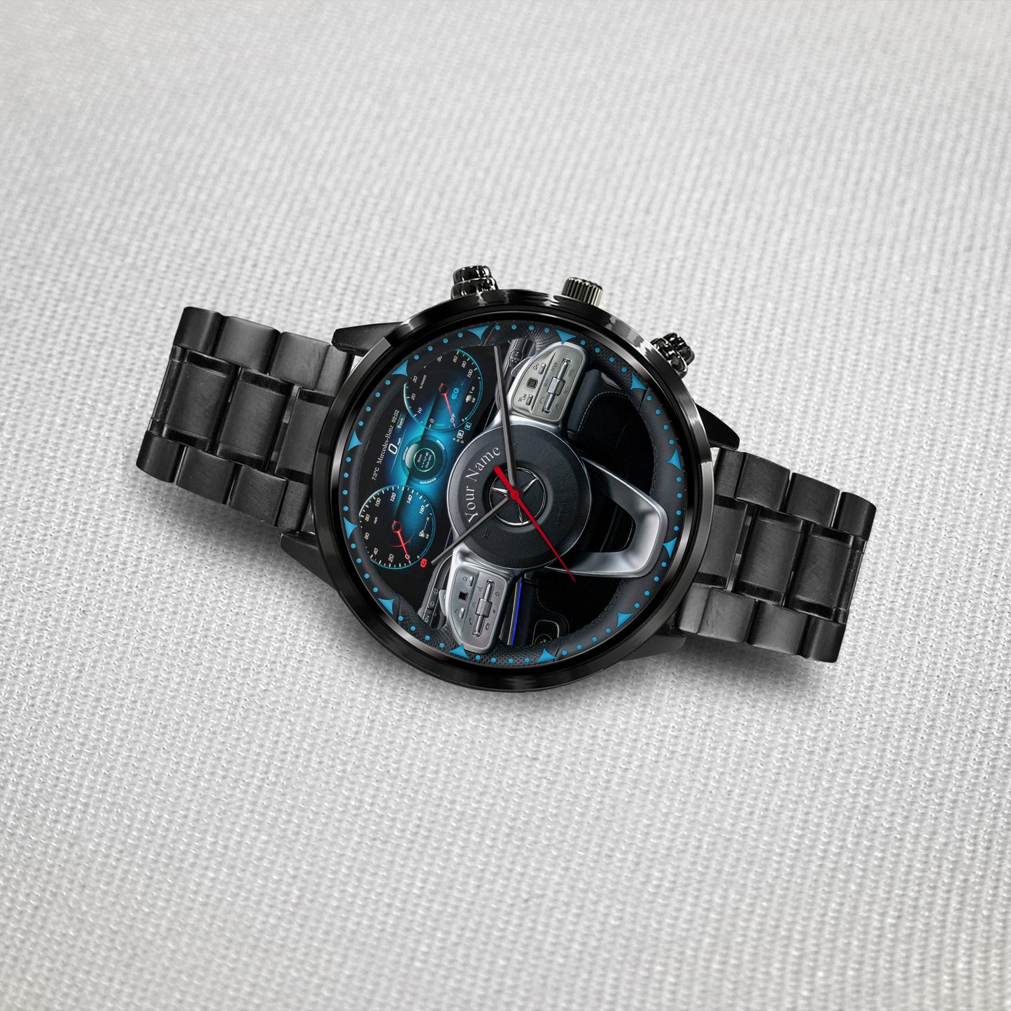 Personalized Merc C Class Cockpit Luxury Stainless Steel Watch