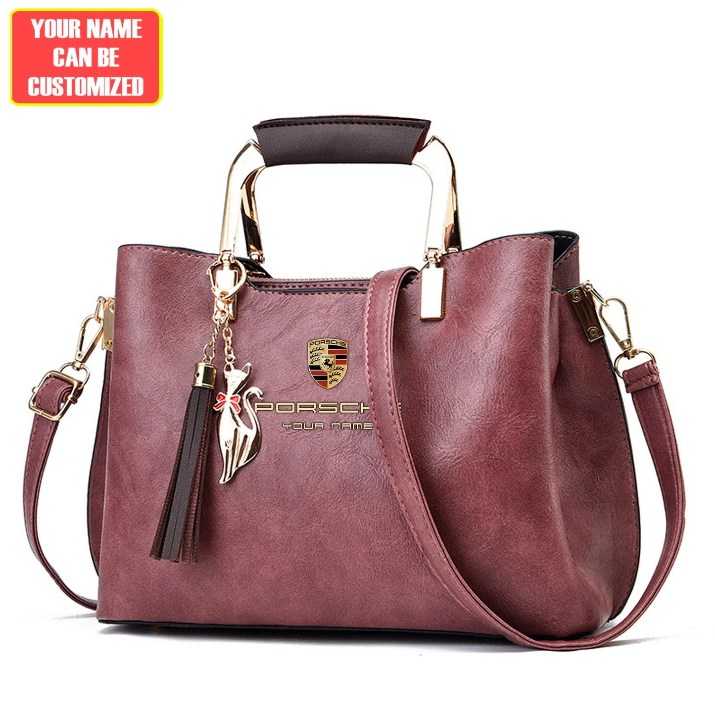 Customized Pors Deluxe Leather Handbag For Women