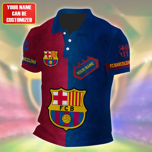 Personalized Barcelona FC 3D Full Printing Set , Barcelona FC Shirt , Barcelona Set , Zipper Polo, Hoodie , Short , Polo , hawaii V21