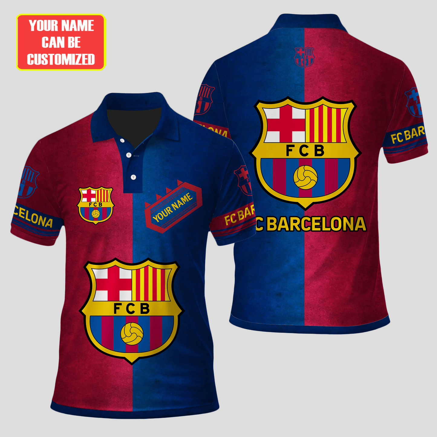 Personalized Barcelona FC 3D Full Printing Set , Barcelona FC Shirt , Barcelona Set , Zipper Polo, Hoodie , Short , Polo , hawaii V21