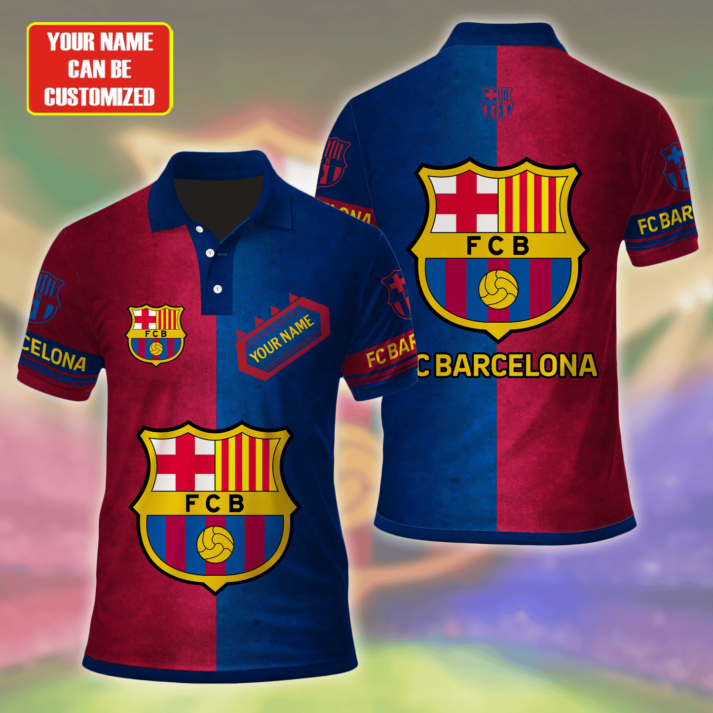 Personalized Barcelona FC 3D Full Printing Set , Barcelona FC Shirt , Barcelona Set , Zipper Polo, Hoodie , Short , Polo , hawaii V21