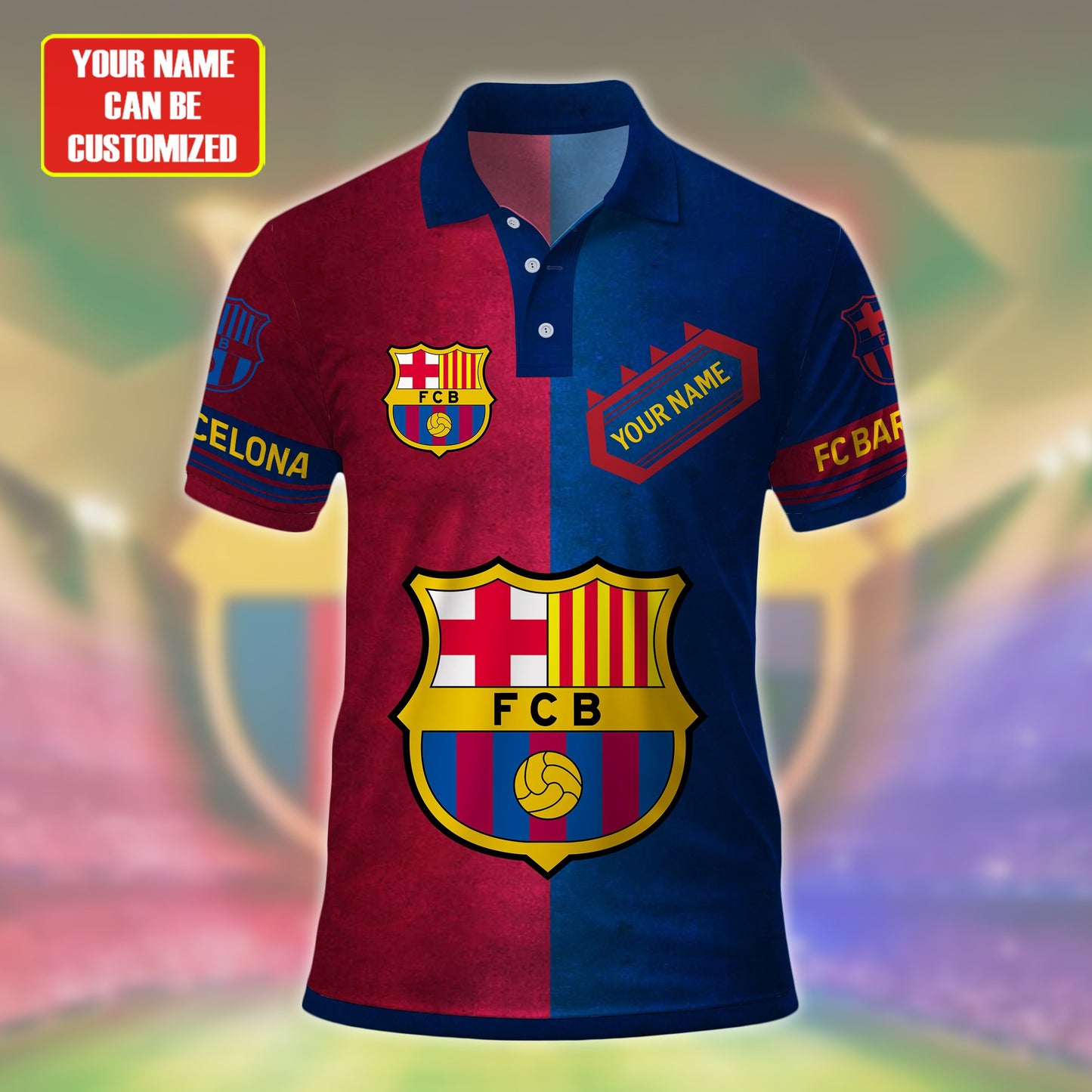 Personalized Barcelona FC 3D Full Printing Set , Barcelona FC Shirt , Barcelona Set , Zipper Polo, Hoodie , Short , Polo , hawaii V21