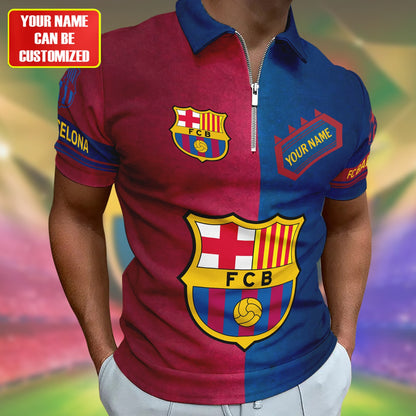 Personalized Barcelona FC 3D Full Printing Set , Barcelona FC Shirt , Barcelona Set , Zipper Polo, Hoodie , Short , Polo , hawaii V21