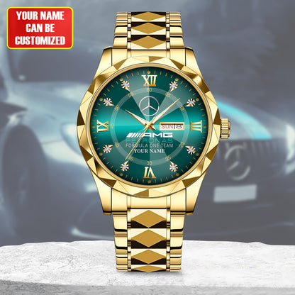 Personalized Merc AMG Petronas Elegant Alloy Charley Watch