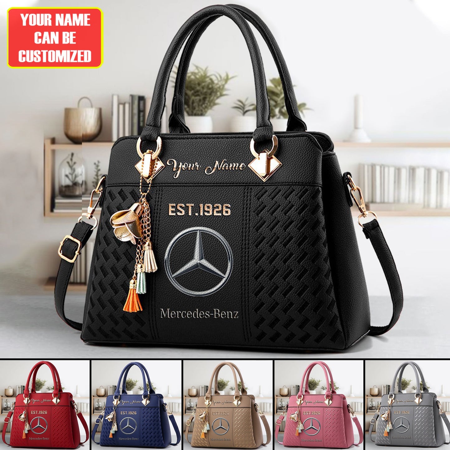 Merc Custom Name Classic Leather Handbag