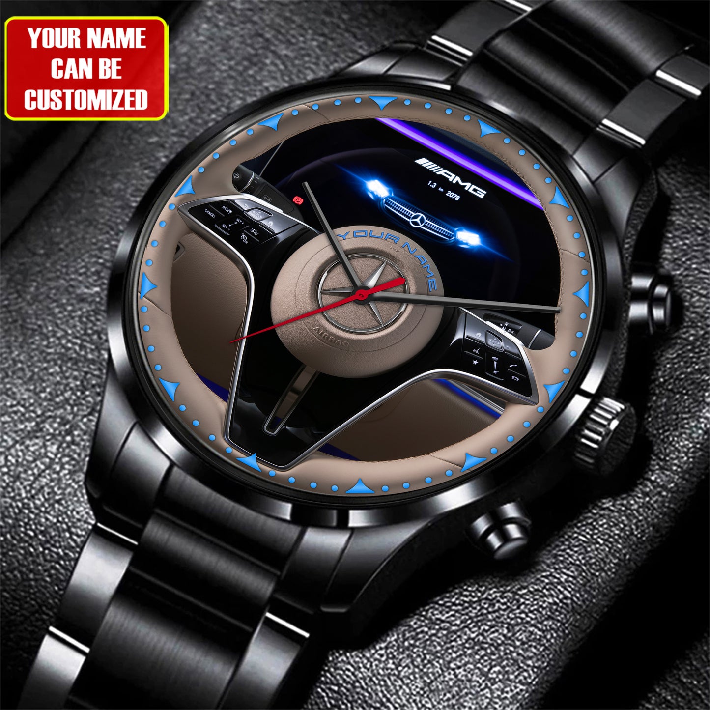 Personalized Merc AMG Cockpit Luxury Stainless Steel Watch V4