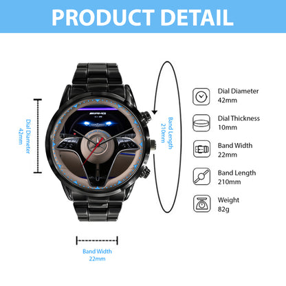 Personalized Merc AMG Cockpit Luxury Stainless Steel Watch V4