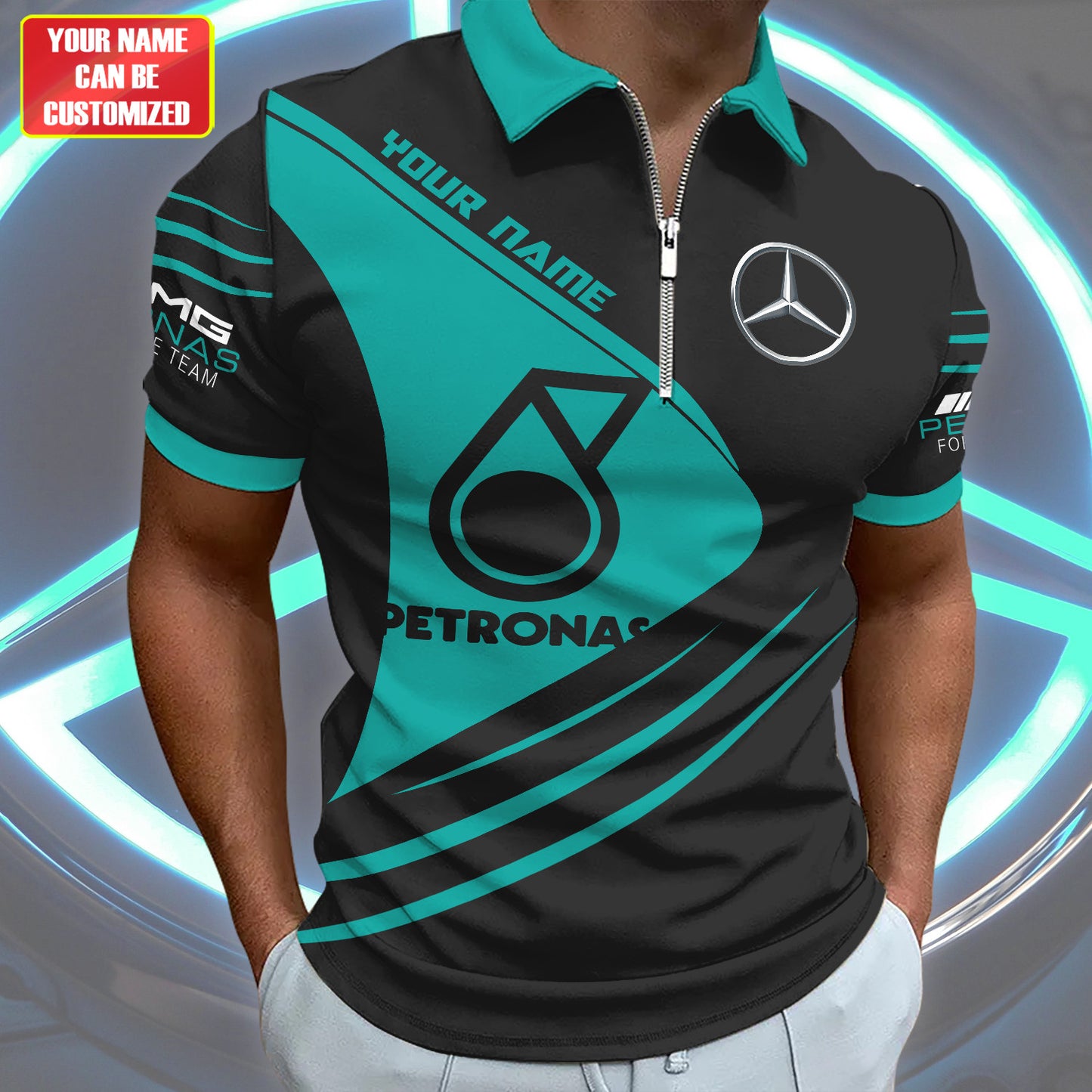 Personalized Merc AMG Petronas 3D Full Printing Set ,Merc AMG Petronas Shirt , Hoodie , Short , Polo ,hawaii V6